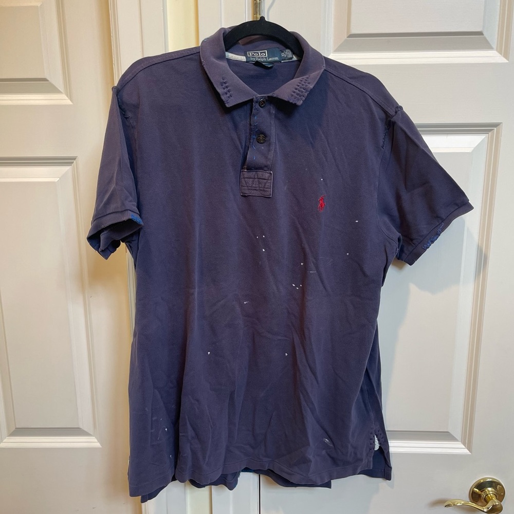 Polo By Ralph Lauren Custom Fit Paint Splatter Polo Shirt